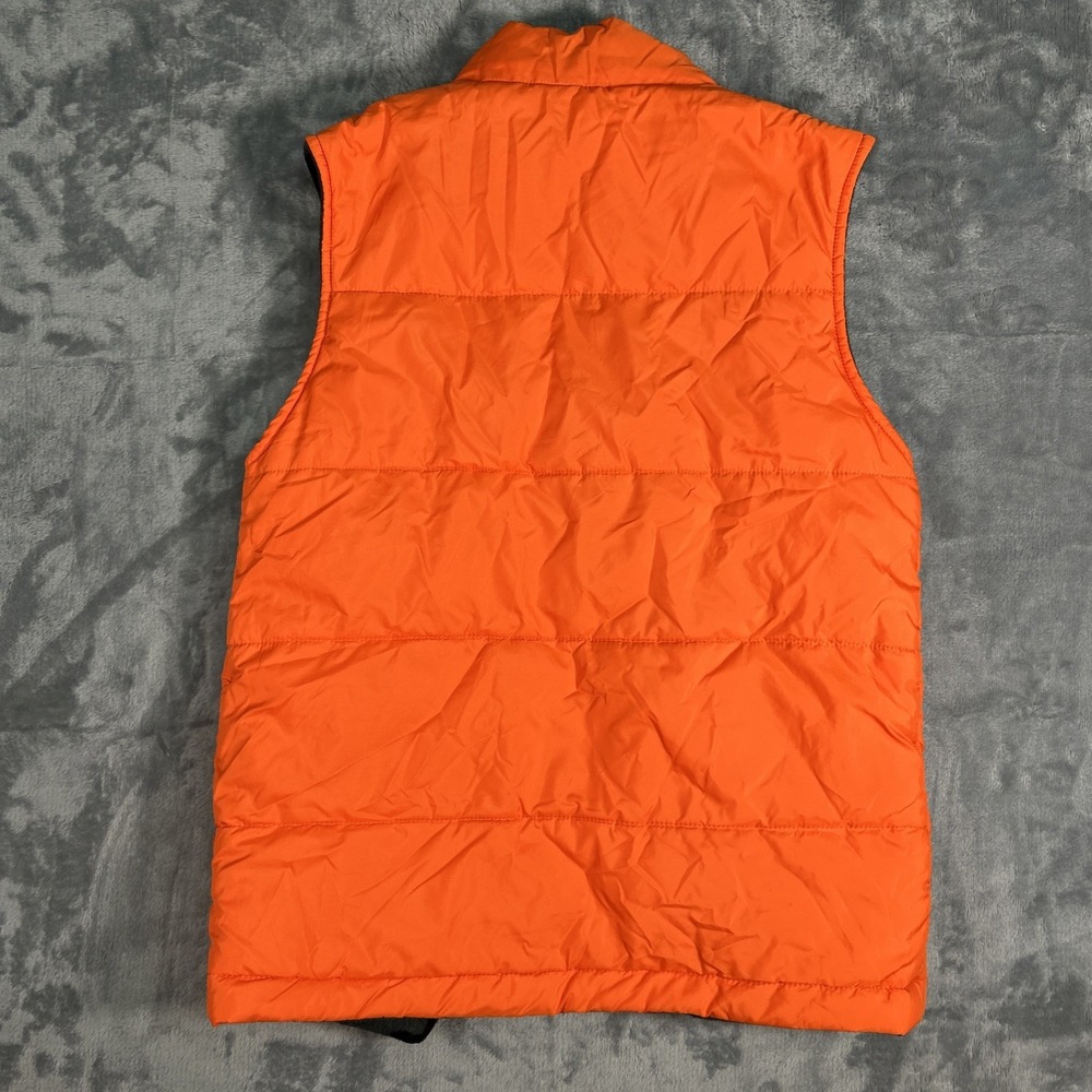 Columbia Black and Gray Camo Vest with Orange Lining- Boys size medium - Picture 8 of 9